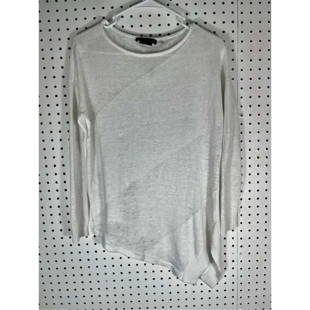 Alice + Olivia asymmetrical linen top